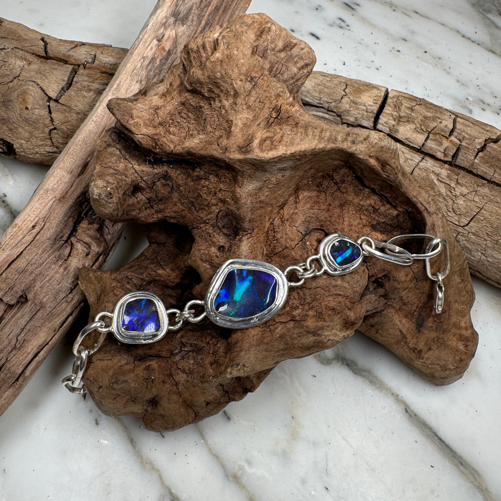 Midnight Ember Current 11 Carat Australian Opal Bracelet