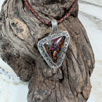 Desert Waterhole Australian Boulder Opal Sterling Silver Pendant