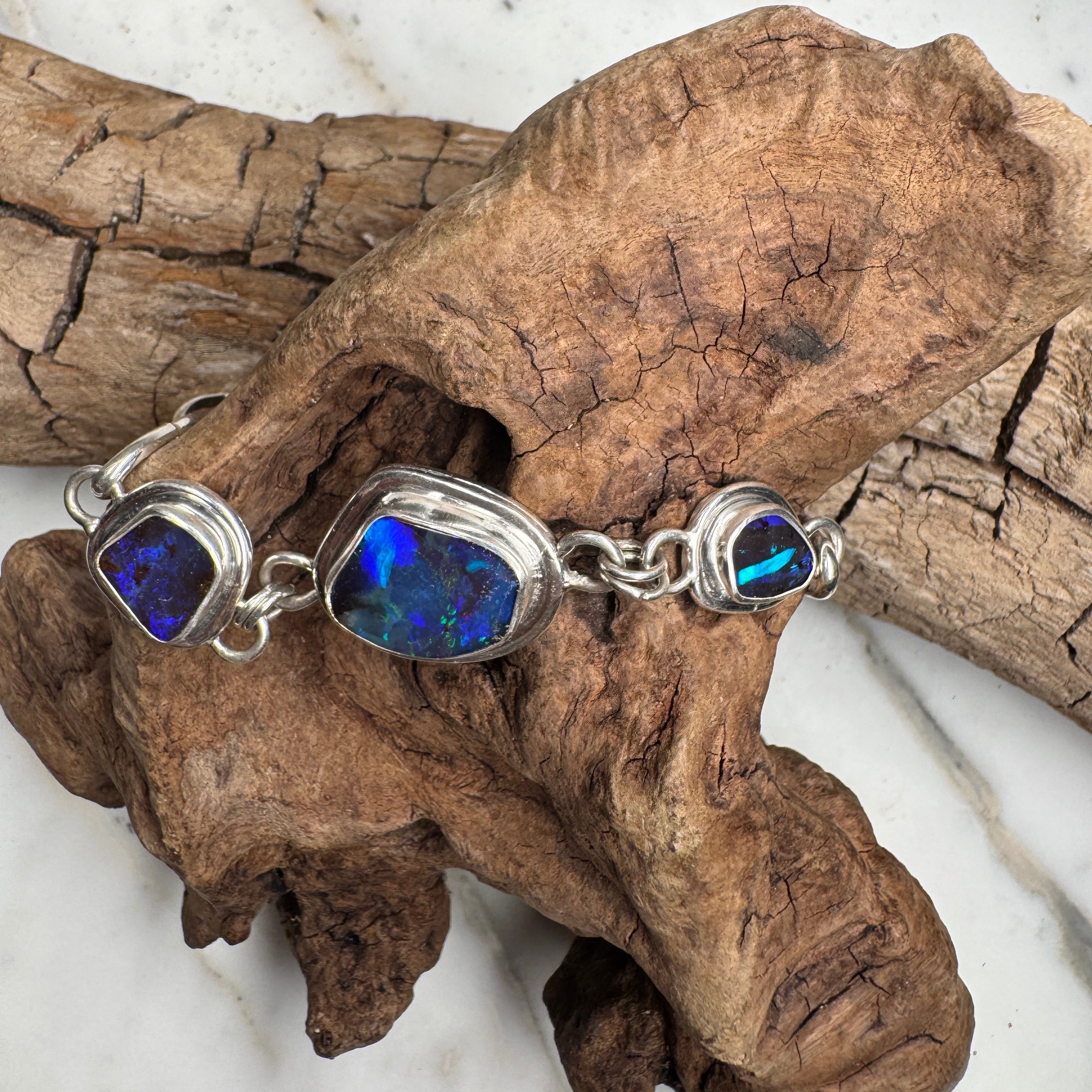 Midnight Ember Current 11 Carat Australian Opal Bracelet