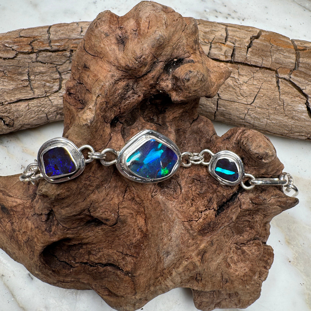 Midnight Ember Current 11 Carat Australian Opal Bracelet