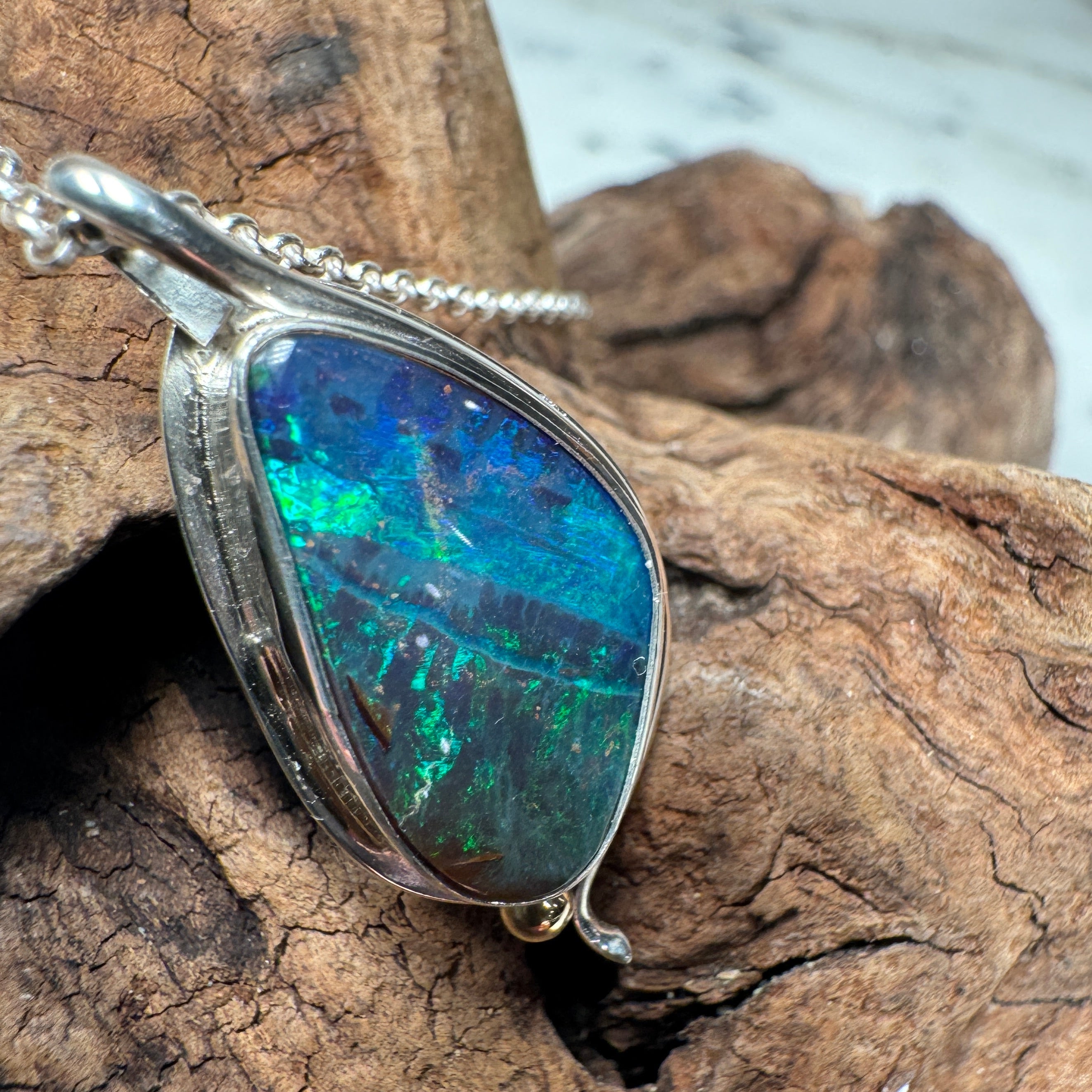 Shared Origin Soulmate Australian Opal Pendant A