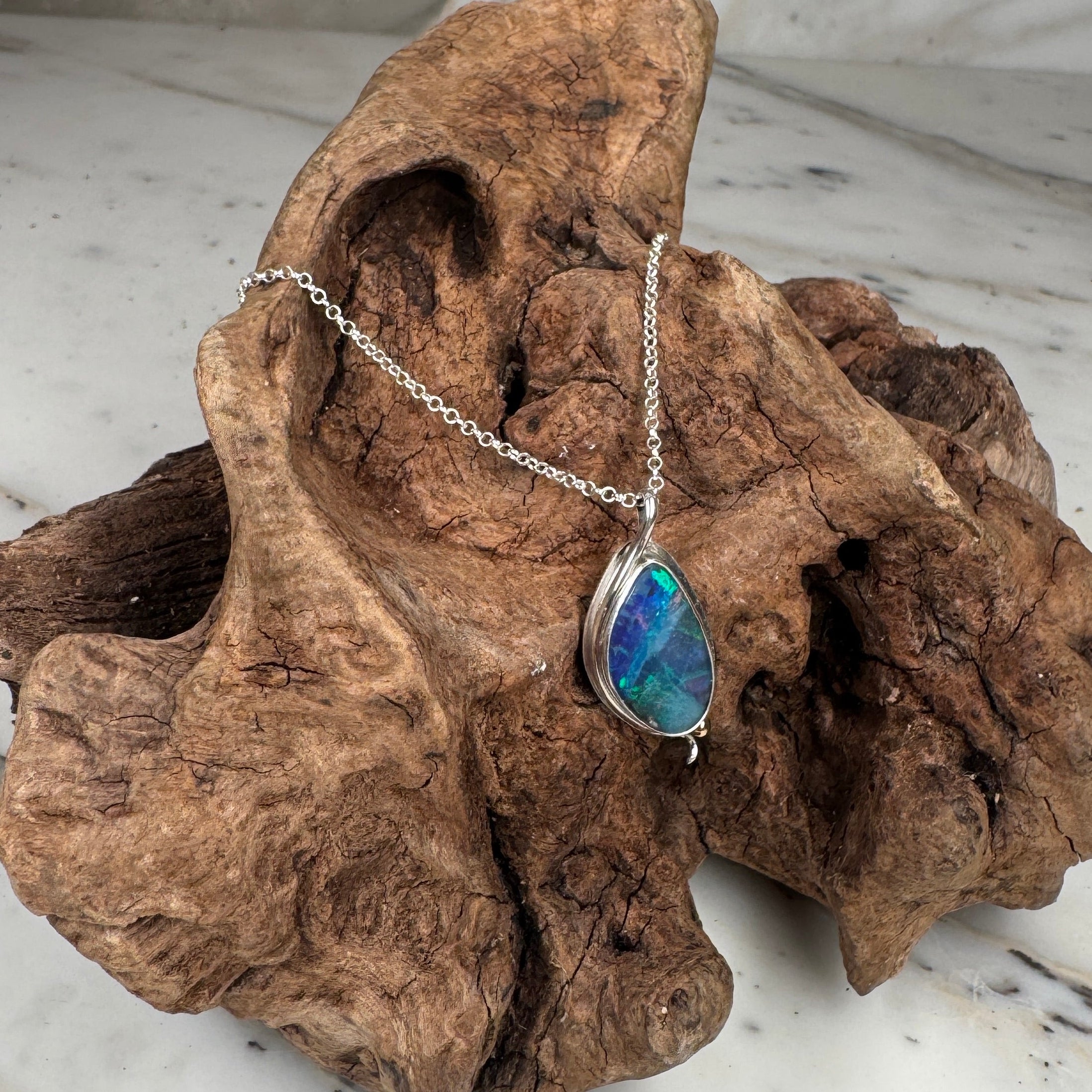 Shared Origin Soulmate Boulder Opal Pendant B