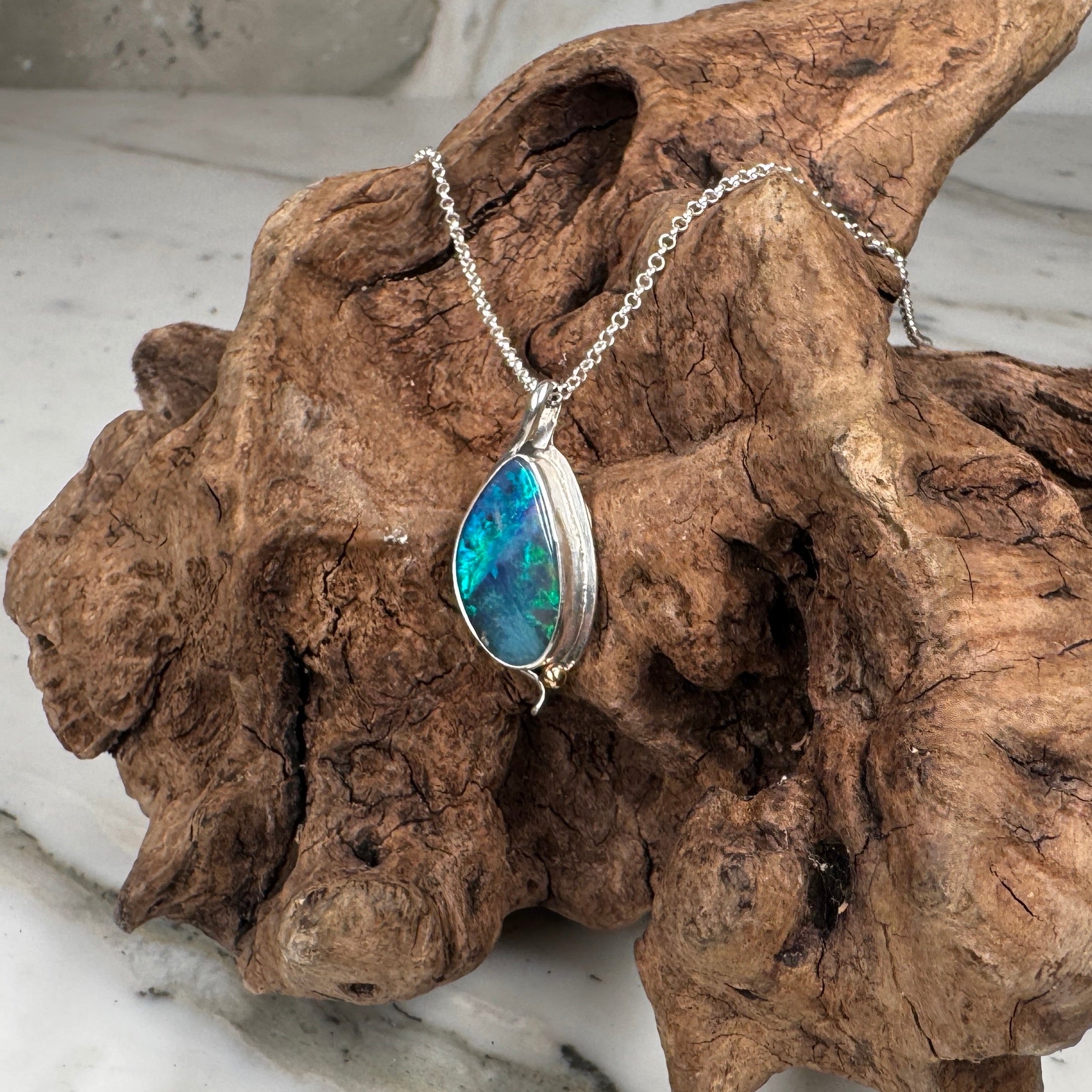 Shared Origin Soulmate Boulder Opal Pendant B