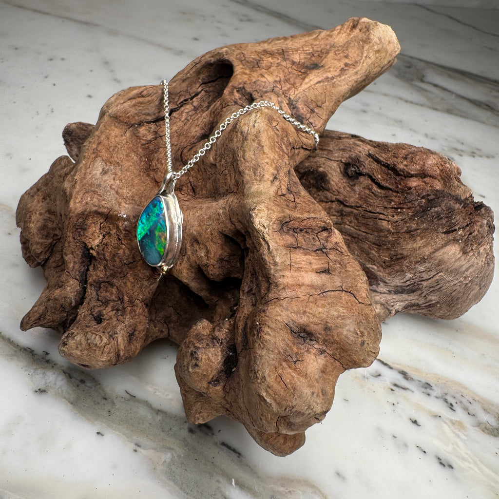 Shared Origin Soulmate Boulder Opal Pendant B