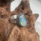 Ocean Fire Australian Boulder Opal Ring