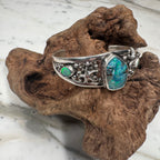 Emerald Tide Australian Boulder Opal Cuff Bracelet