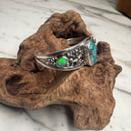 Emerald Tide Australian Boulder Opal Cuff Bracelet