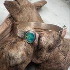 Ocean Sunrise Shell + Australian Opal Cuff Bracelet