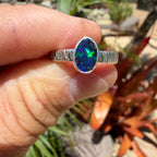 ELECTRIC LAGOON Australian Boulder Opal Ring