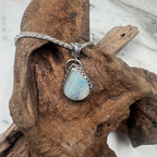 Ocean Mist Teardrop Australian Queensland Boulder Opal Pendant