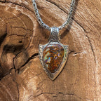 Tidal Relic Three Spears Reversible Boulder Opal Pendant