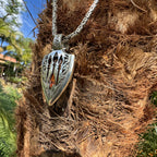 Tidal Relic Three Spears Reversible Boulder Opal Pendant