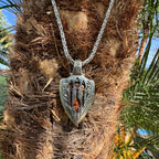 Tidal Relic Three Spears Reversible Boulder Opal Pendant