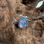 Ocean Inferno Australian Boulder Opal Ring