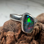Crimson Tide Relic Australian Boulder Opal Ring