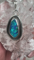 Blue Lagoon Australian Boulder Opal Pendant