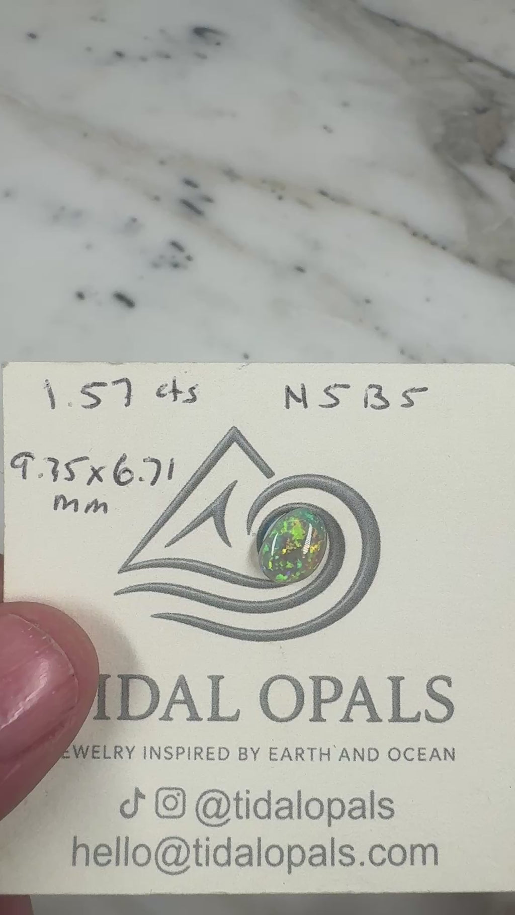 Colorful Australian Lightning Ridge Black Opal