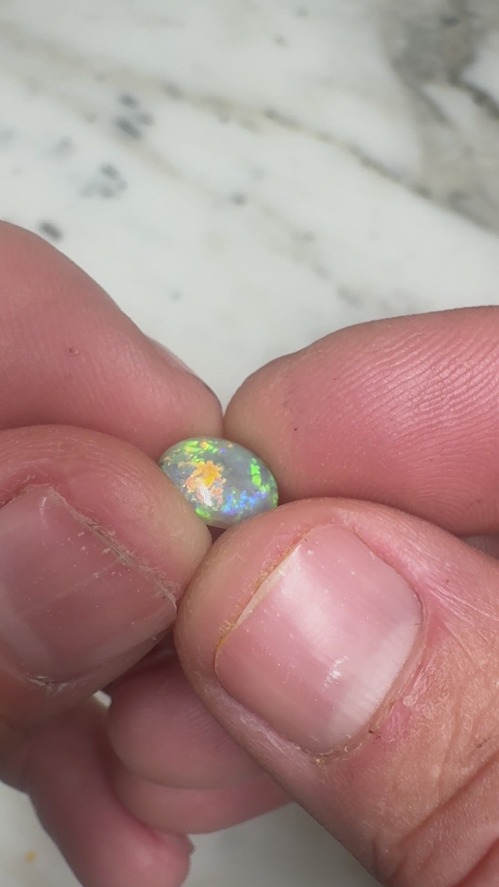 Colorful Australian Lightning Ridge Black Opal