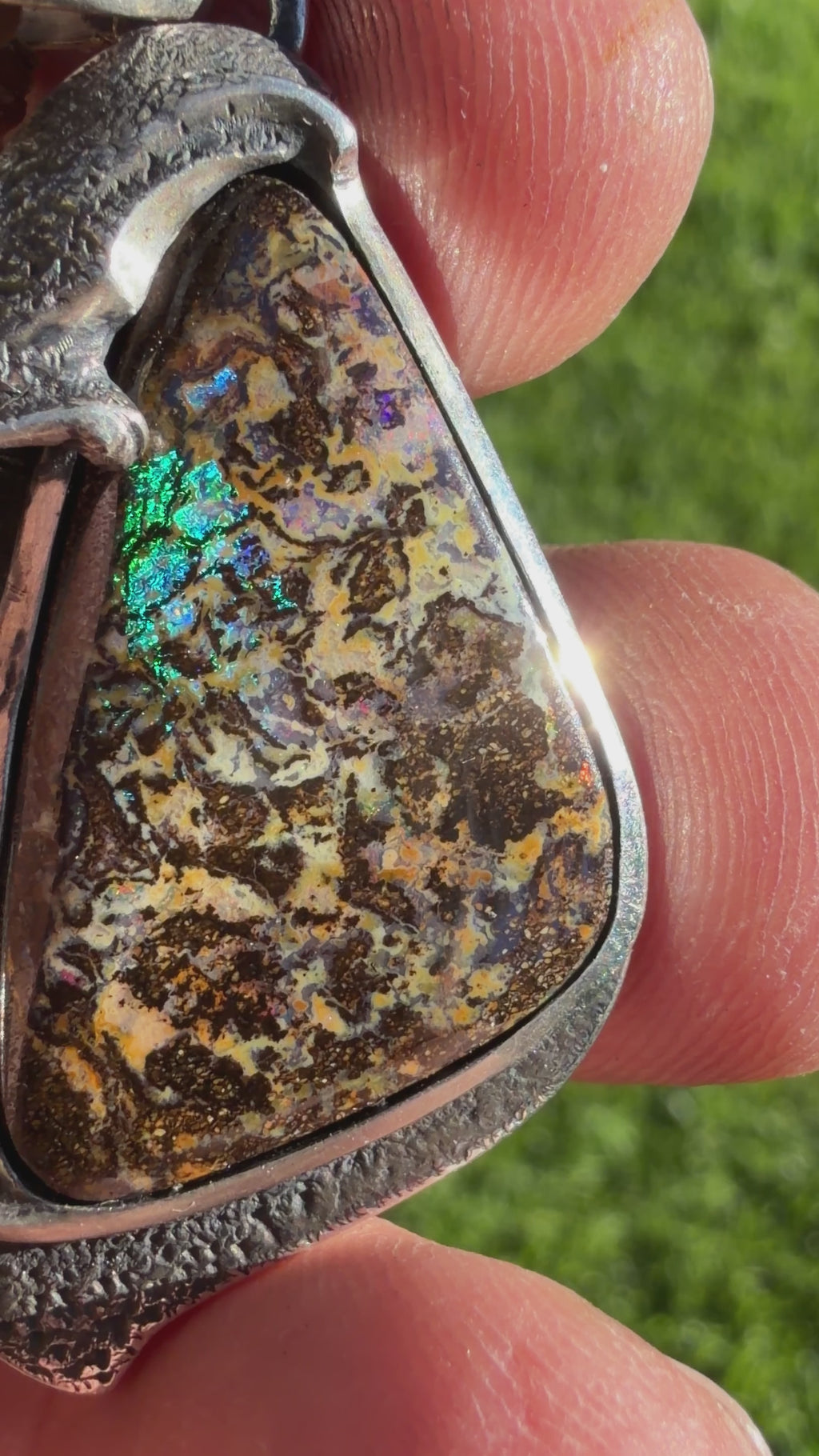 Tidal Break Relic Boulder Opal Pendant