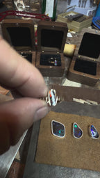 Sunset Current — 14K Gold Boulder Opal Ring