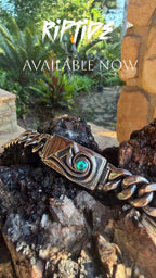 Riptide — Lightning Ridge Opal Silver Bracelet
