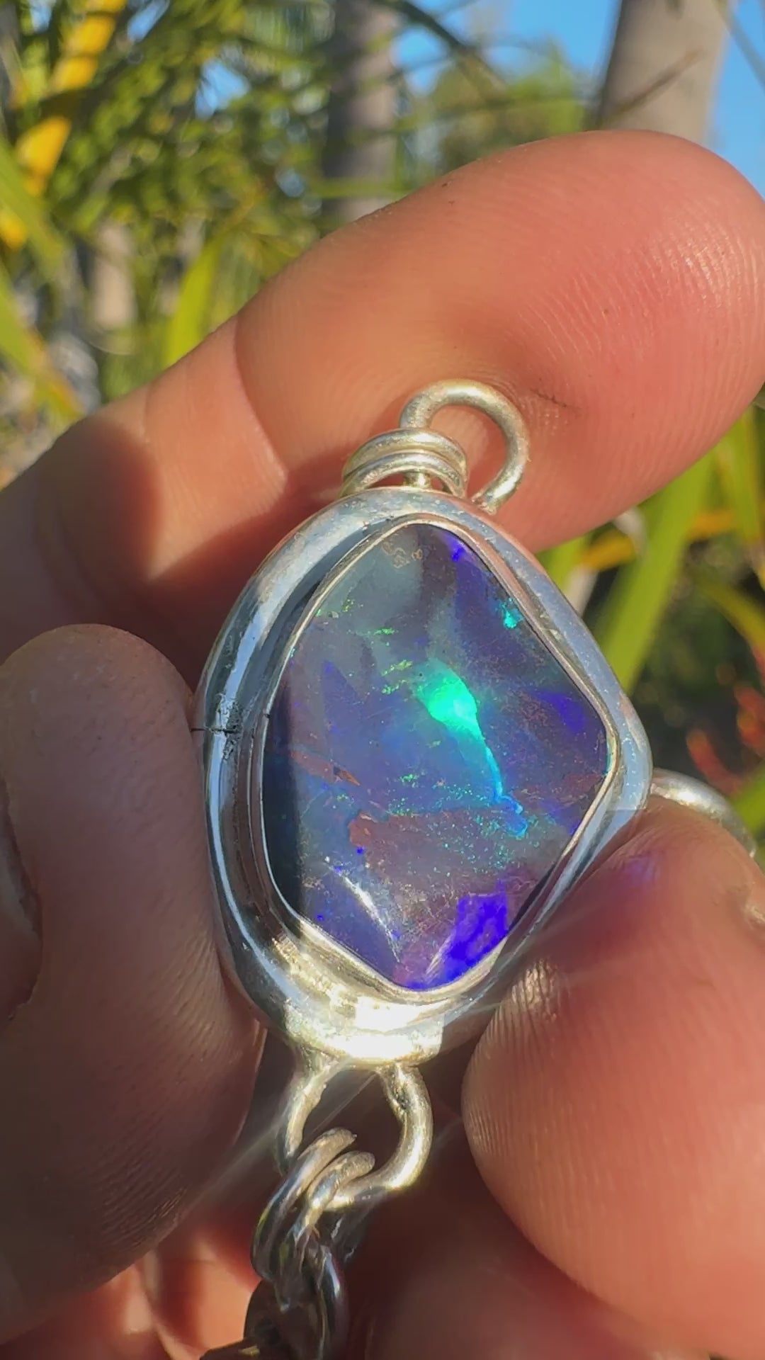 Midnight Ember Current 11 Carat Australian Opal Bracelet